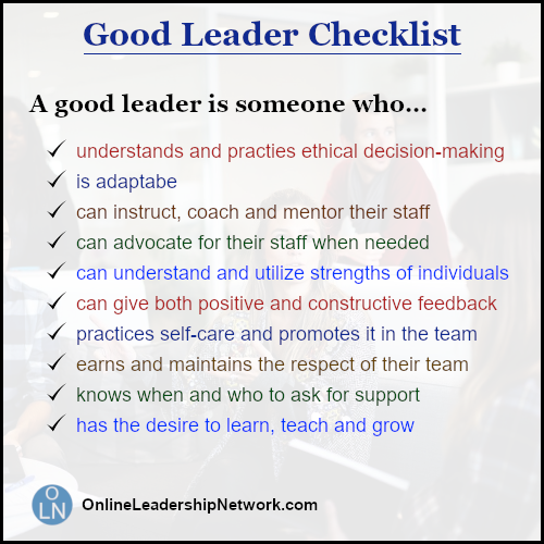 Good Leader Checklist